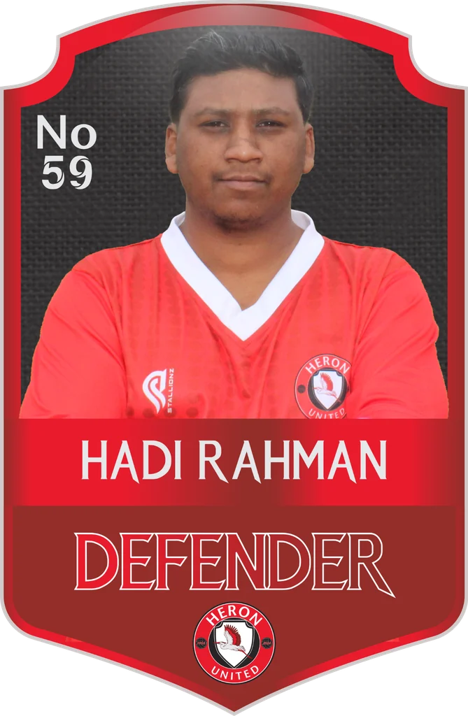 Hadi Rahman - Heron United Defender